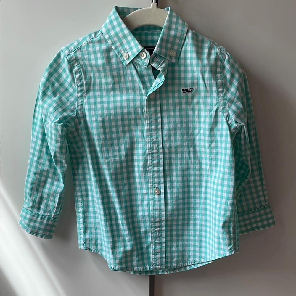 Vineyard Vines Whale Short Button Down. Size 2T.